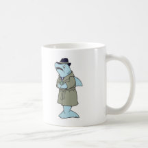 requin drôle de ganster tasse