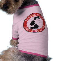 Rescue a Cat, Save Nine Lives Dog T Shirt