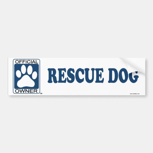 RESCUE DOG_blue Bumper Sticker