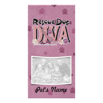 Rescue Dog DIVA Personalized Photo Card