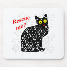 Rescue Me Snow Cat Mouse Pad