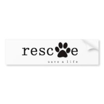 RESCUE -  Save A Life Bumper Stickers