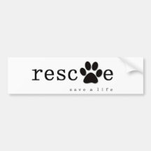 RESCUE -  Save A Life Bumper Stickers