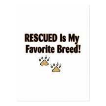 Rescued Is My Favourite Breed Postcards