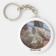Rescued Moose Calf Keychain
