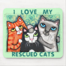 Rescued / Shelter Cat's Mouse Pad
