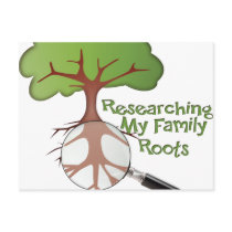 Researching my Family Roots Post Card