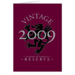 Réservation vintage 2009 carte de vœux