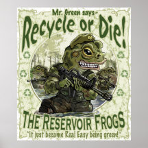 Reservoir Frogs Save Planet Earth Mascots Print