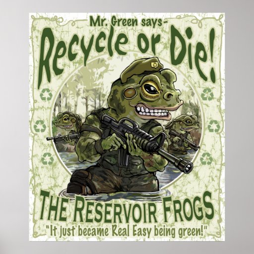 Reservoir Frogs Save Planet Earth Mascots Print