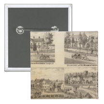 Residence of John Kenower, Huntington Pinback Buttons