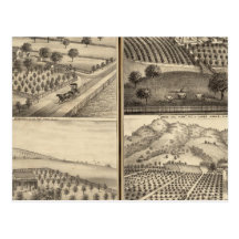 Residences of Edward Jennings, Alfred Symonds Postcards