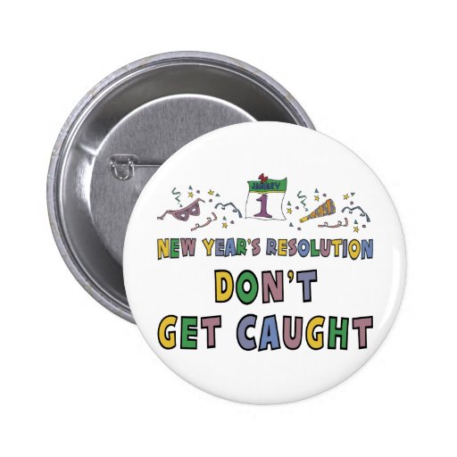 Résolution de nouvelle année badges avec agrafe