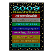 resolutions 2009 greeting card