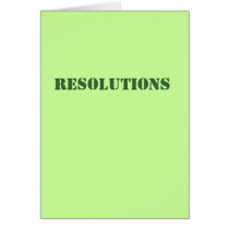 Resolutions cards