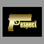 Respect en or cartes postales
