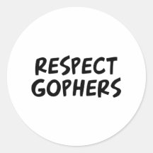 Respect Gophers Round Stickers
