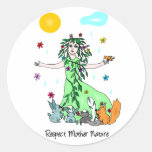 Respect Mother Nature Round Stickers