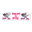 Respect My Cute bumper stickers