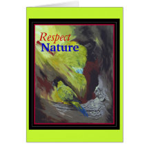 Respect Nature - Black-hooded Parakeet Card