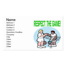 Respect The Game Business Card Template