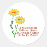 Respect Women Round Sticker