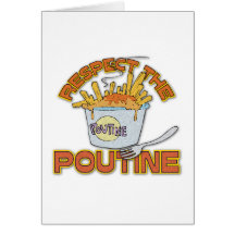 Respectez le Poutine Carte De Vœux