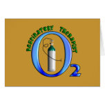 Respiratory Therapist O2 Tank Design Greeting Cards