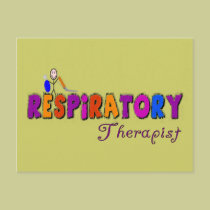 Respiratory Therapist Stickman Gifts postcards