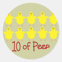 Respiratory Therapy Gifts "10 of PEEP"  Funny Round Sticker
