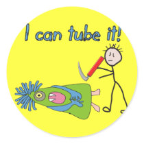 Respiratory Therapy Gifts "I Can Tube it!" Round Stickers
