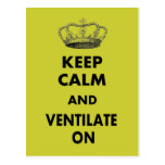 Respiratory Therapy Gifts "Keep Calm and..." Post Card