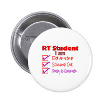 Respiratory Therapy Student--Stressed Out! Pinback Buttons