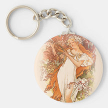 Ressort - art Nouveau d'Alphonse Mucha Porte-clé