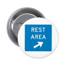 Rest Area Highway Sign Pin