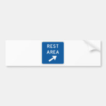 Rest Area Street Sign Bumper Stickers