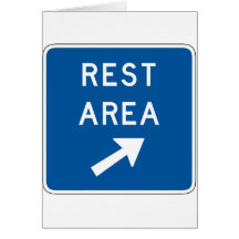 Rest Area Street Sign Greeting Card
