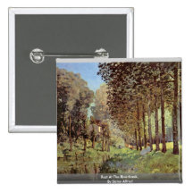 Rest At The Riverbank,  By Sisley Alfred Pinback Buttons