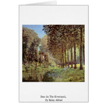 Rest At The Riverbank,  By Sisley Alfred Greeting Cards