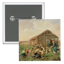 Rest during Haying, 1861 Pinback Button