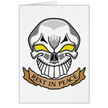 Rest In Peace Skull Cards