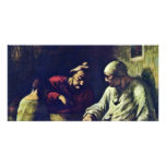 Rest Of Jugglers By Daumier Honoré Custom Photo Card