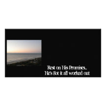 Rest on His promises Photo Greeting Card