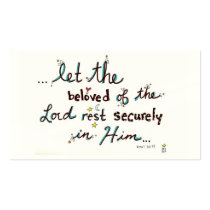Rest Securely in Him Business Card