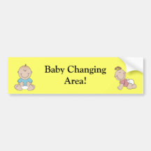 Restaurant Supplies, Baby Changing Area, customize Bumper Sticker