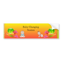 Restaurant Supplies, Baby Changing Station Sticker Bumper Sticker