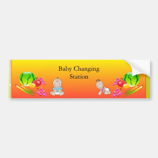 Restaurant Supplies, Baby Changing Station Sticker Bumper Sticker