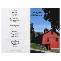 Restaurant Supplies, Countryside Menu, Customize! Custom Flyer