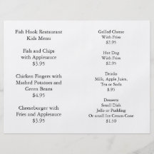 Restaurant Supplies Kids Menu Colouring Pack Personalized Flyer
