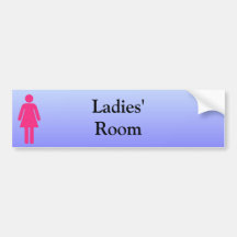 Restaurant Supplies Ladies Room Sticker Bumper Stickers